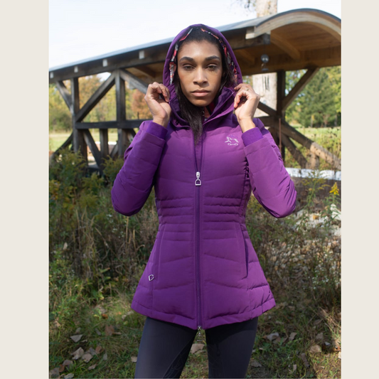 Purple Duck Down Riding Jacket