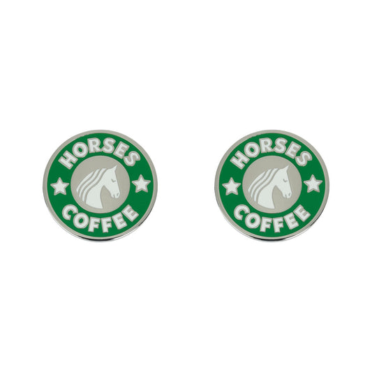 Dapplebay Horse Show Number Pins - Horses & Coffee