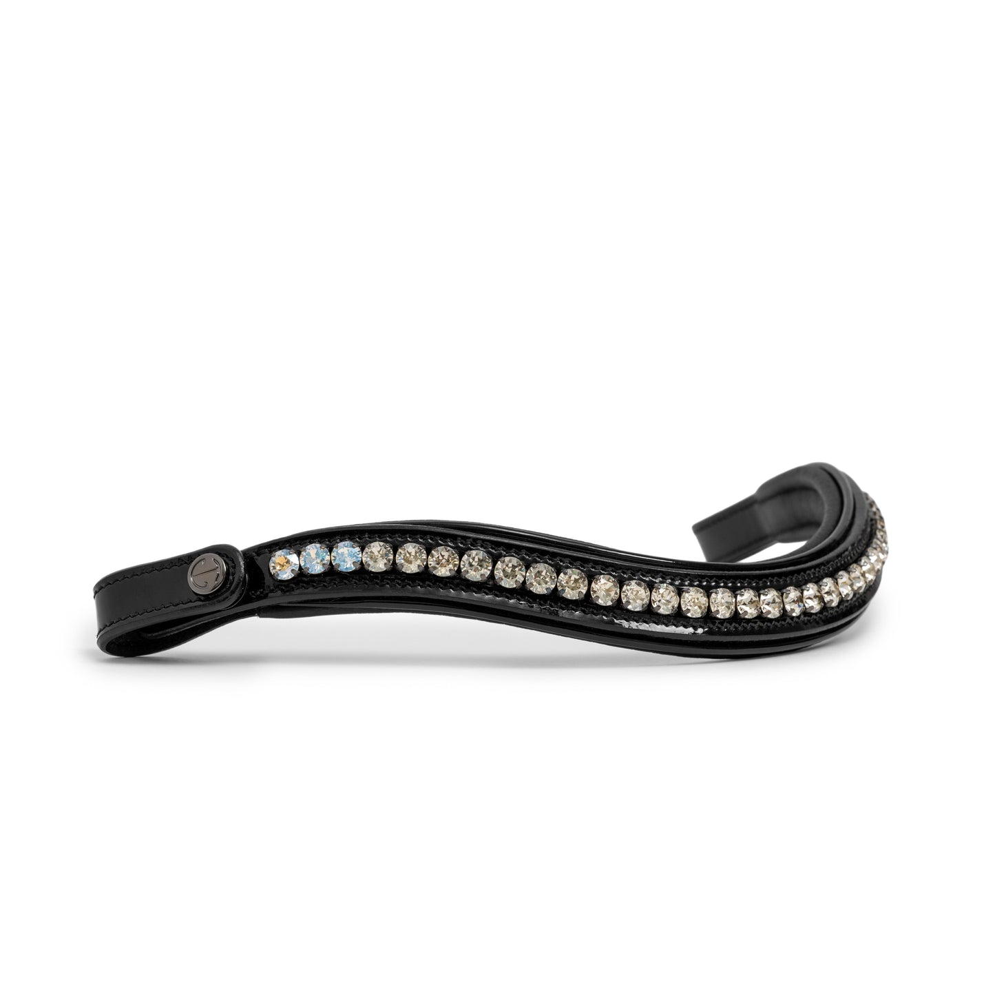 Valentina Black Patent Sparkle Snaffle Bridle