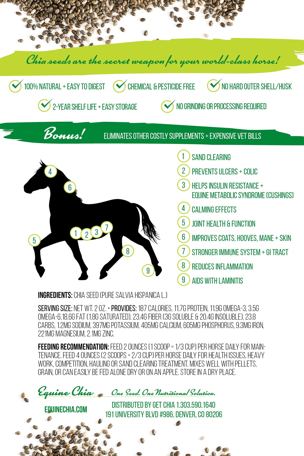 Equine Chia Bulk Sacks