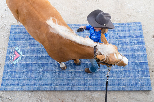 Portable Stall Mat Denim Design 5x10