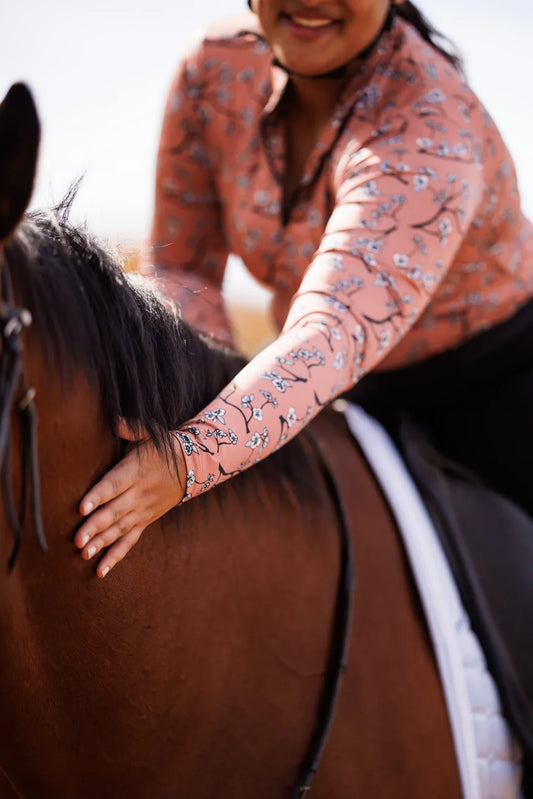 D. D. Impulsion and Straightness HEATHER Long Sleeved Training Shirt