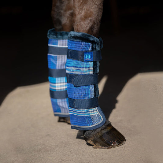 Horse Fly Boots with Fleece Trim - Set of 2 - 73% UV + Fly Protection
