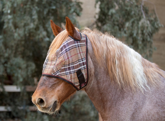 Draft Horse Fly Mask with 73% UV Protection