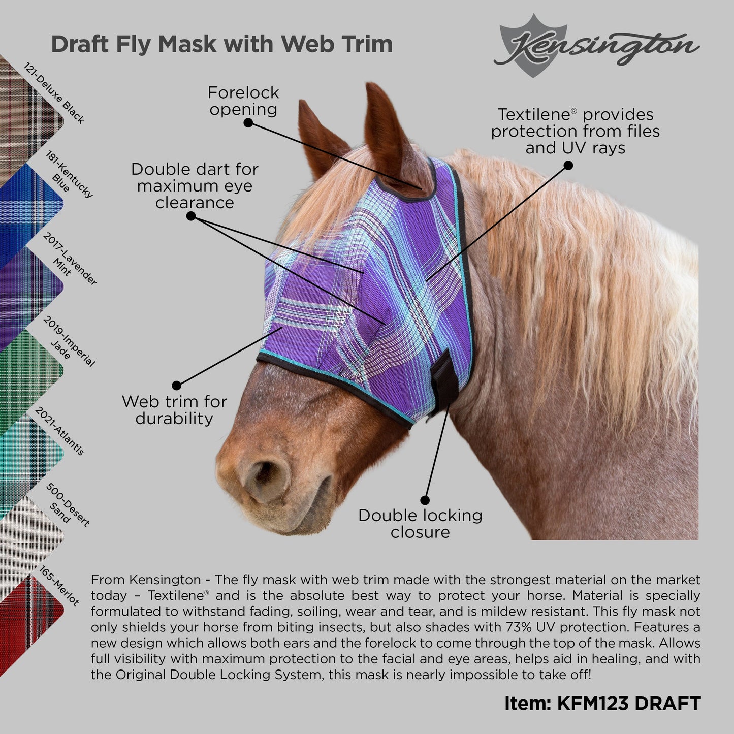 Fly Mask with 73% UV Protection - Open Top Design