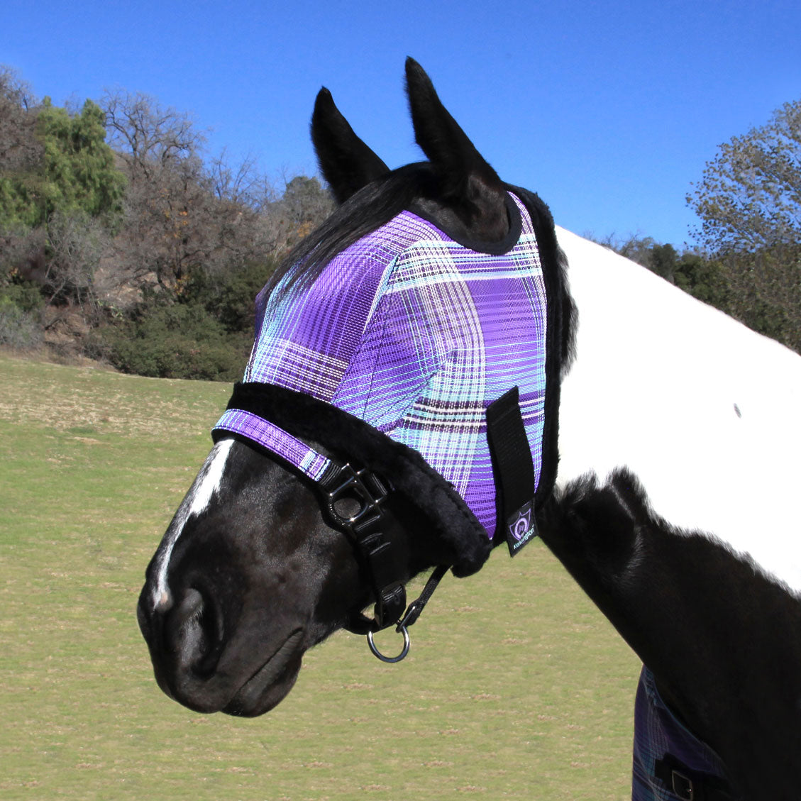 Fly Mask with Fleece Trim & 73% UV Protection - Open Top Design