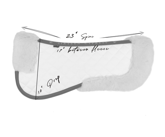 Wool Fleece Half Pad, Herringbone & Cognac