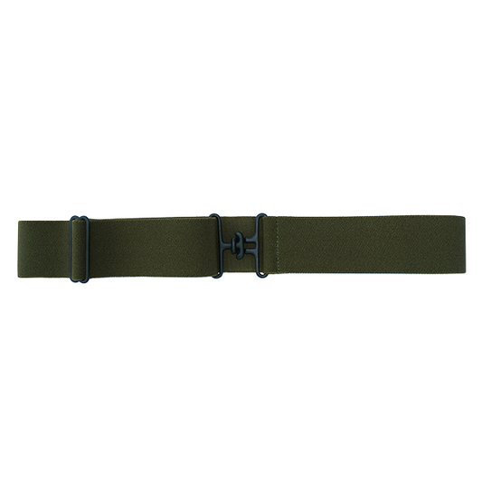Olive + Black Elastic Belt