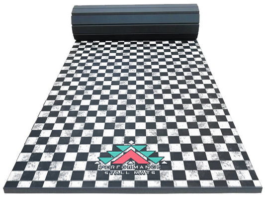 Portable Stall Mat Checkered Design 5x10