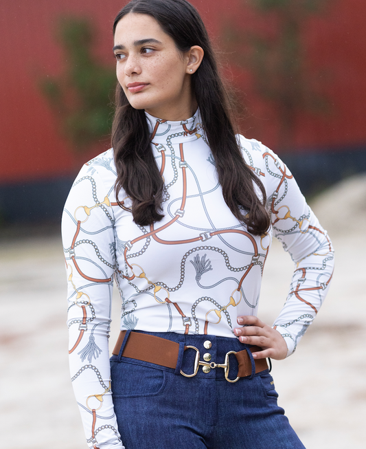 The Novella Snaffle Belt (Rust + Cream)