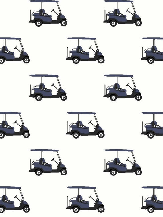 Girls "Luna II" Marine Blue with Golf Carts Short Sleeve Performance Show Shirt