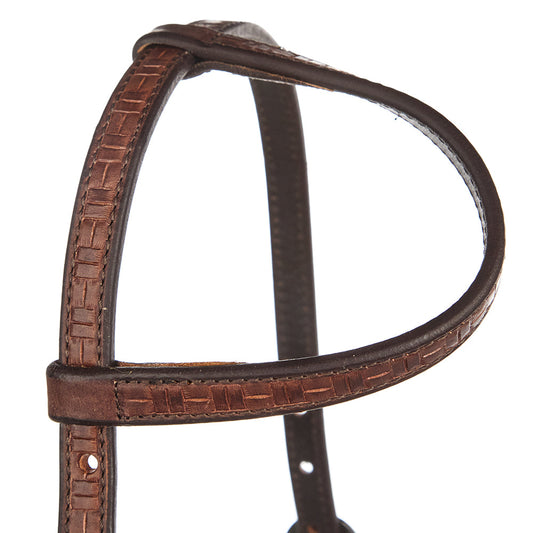Medium Oil Rope Tooled 5 8 Single Ear Headstall