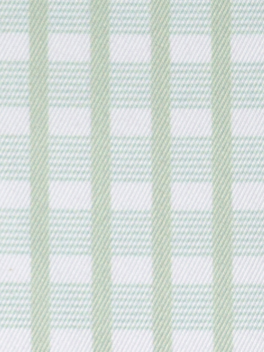 Ladies Sage Green "Luna II" Short Sleeve Performance Show Shirt with Green Check Trim