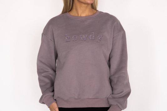 Howdy - Lavender Equestrian Sweatshirt
