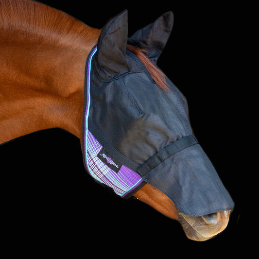 UViator CatchMask Fly Mask with Long Nose, Ears & 90% UV Protection