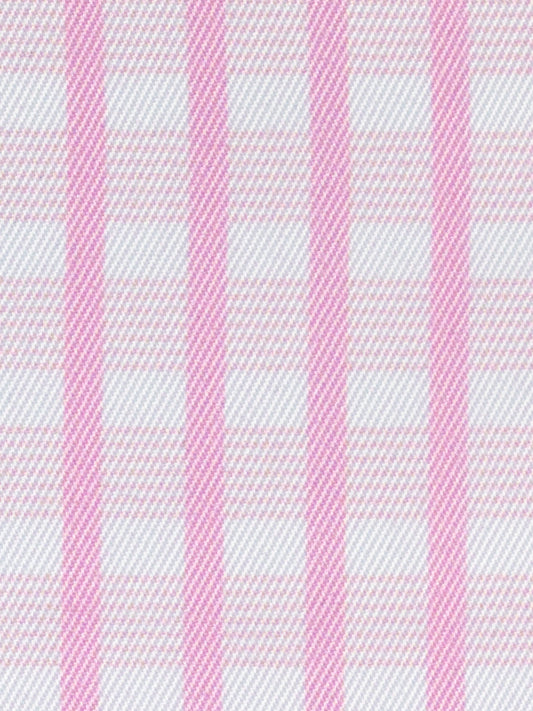 Ladies "Luna II" Pink Short Sleeve Performance Show Shirt with Pink Check Trim