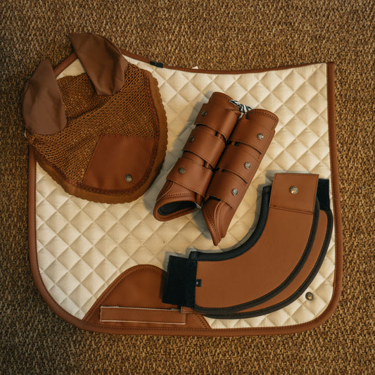 Dressage Pad, Pearl & Cognac