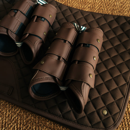 Leatherette Splint Boots, Hickory - End of season