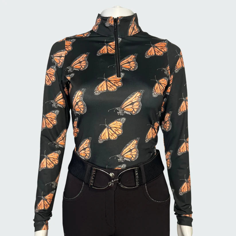 D. D. "Prints with Purpose" Long Sleeved Training Shirt - MONARCH BUTTERFLY CONSERVATION Regular price$90.00 USD