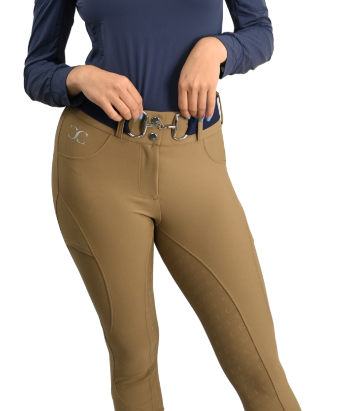 Beige Just Right Summer Breeches + Free Bit Belt