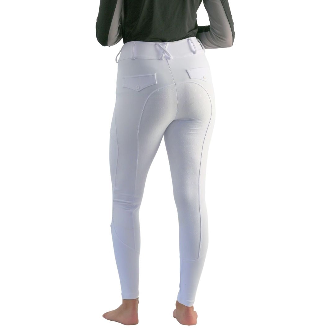 White Just Right Summer Breeches + Free Bit Belt