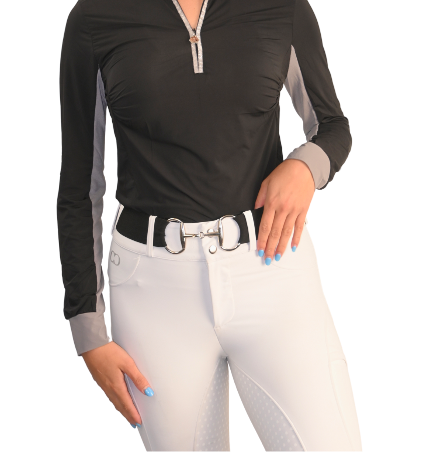 White Just Right Summer Breeches + Free Bit Belt