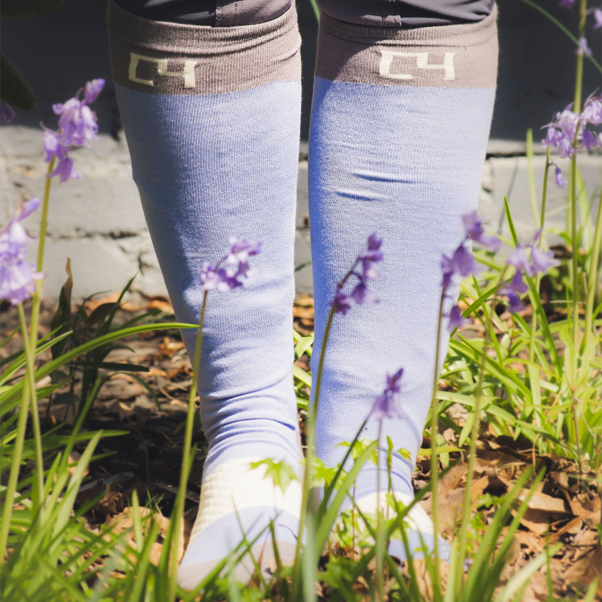 High Performance Riding Socks - Cornflower