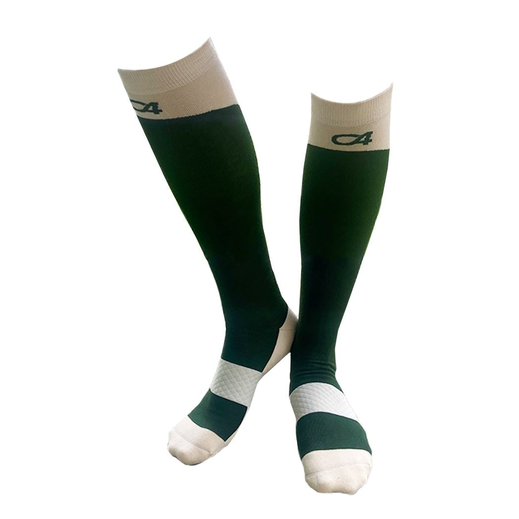 High Performance Riding Socks - Hunter & Cream