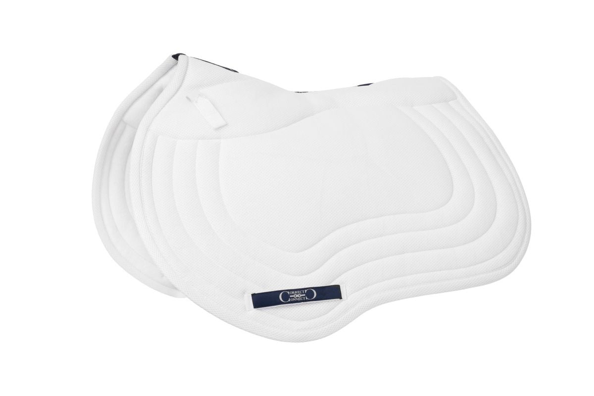 Jump Mesh Saddle Pad with Quick Dry Cotton Lining in Navy, White, or Black