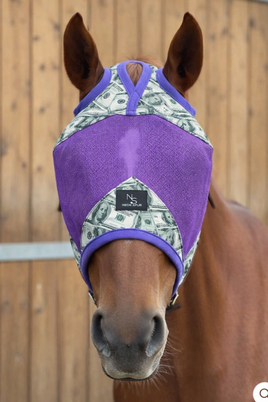 Entry Fees Fly Mask - Purple - Full Size