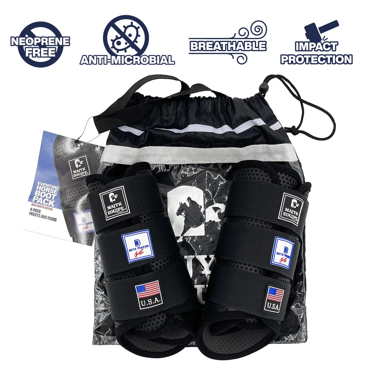 MAJYK EQUIPE® Eventing 4 Pack - (Fronts and Hinds) Boyd Martin Series