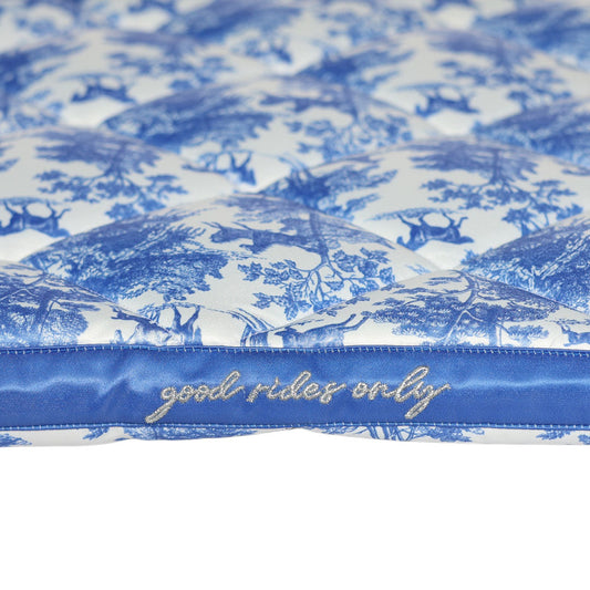 Dapplebay Equestrian Toile Jump Saddle Pad-Blue/White