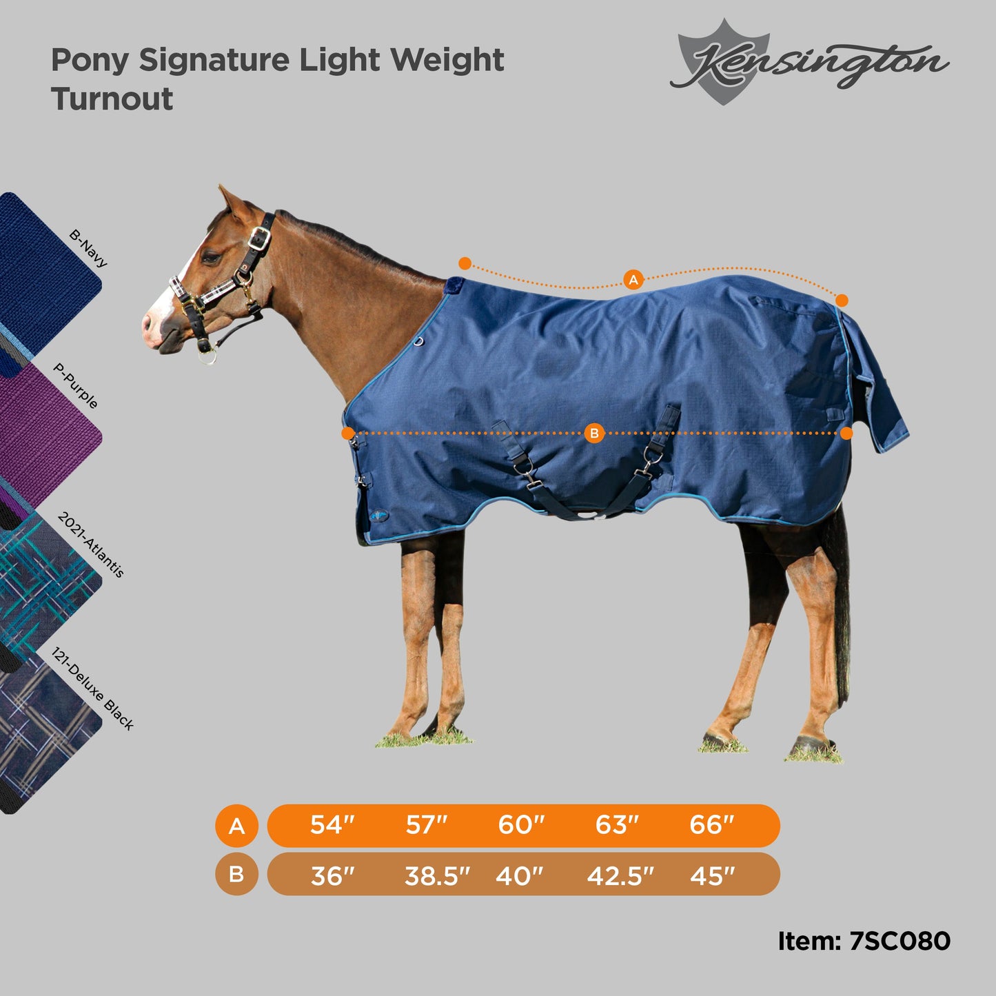 1200D Lightweight 80g Pony Winter Turnout Blanket - Waterproof & Breathable