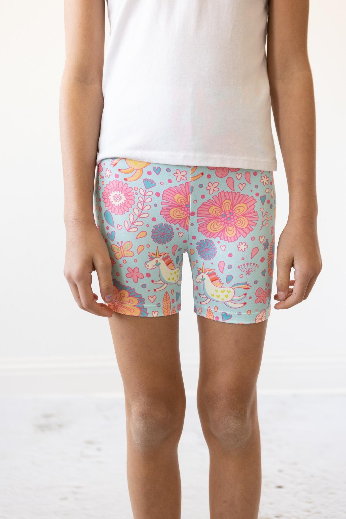 SALE Blue Retro Unicorns Twirl Shorts