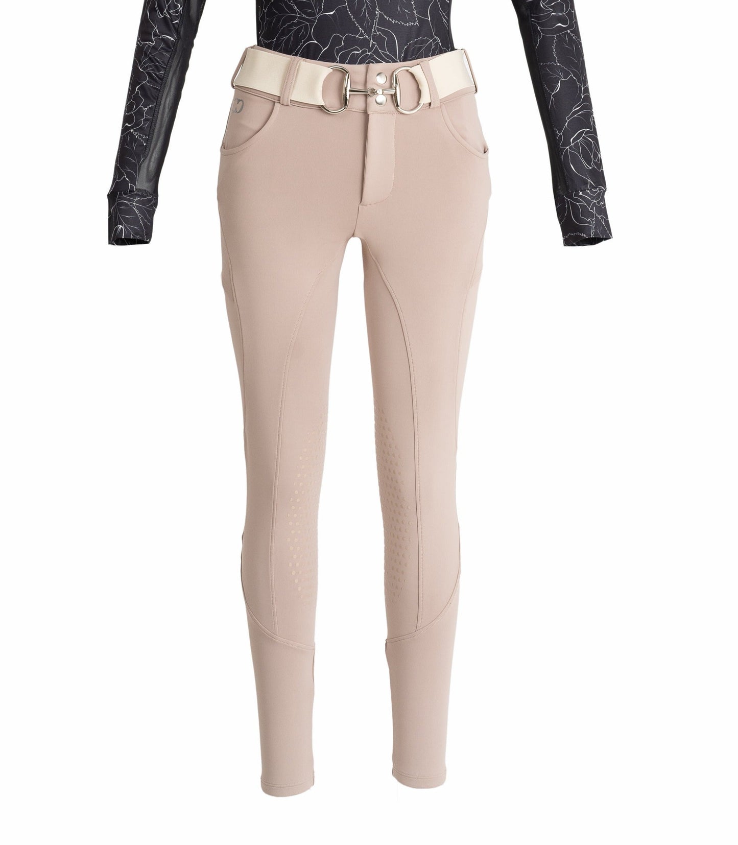 Beige Mid-Weight Winter Knee Patch Breeches