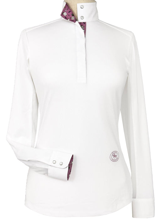 Cozy Cup Season Ladies Talent Yarn Straight Collar Long Sleeve Show Shirt