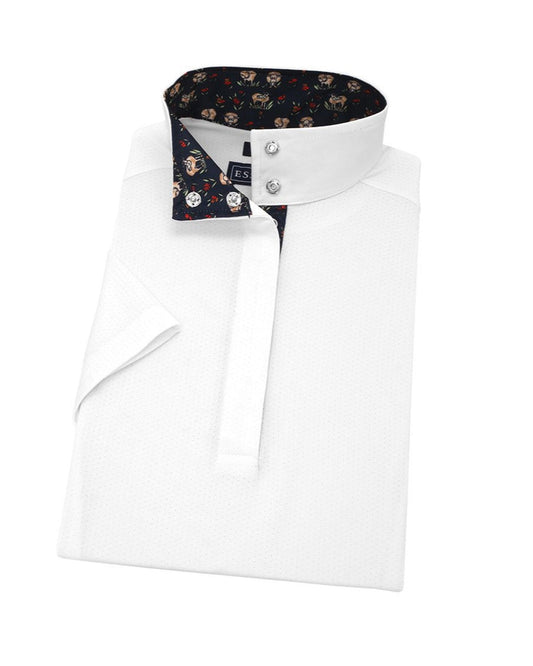 Happy Cows Ladies Talent Yarn Straight Collar Short Sleeve Show Shirt
