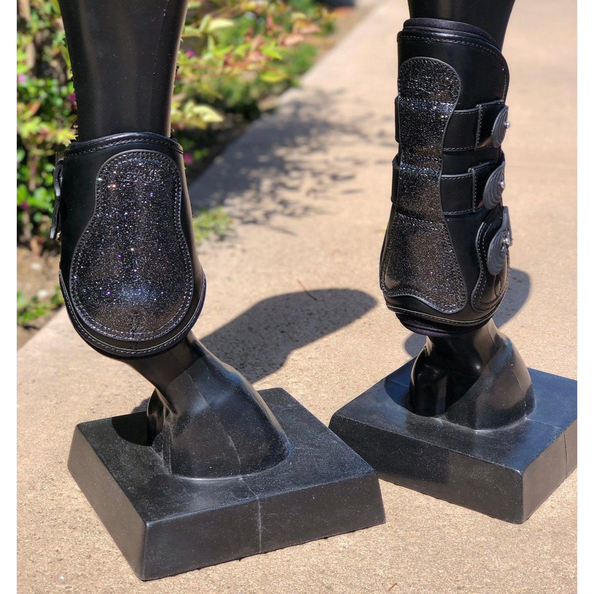 Estrella' Sparkle Leather Tendon Boots