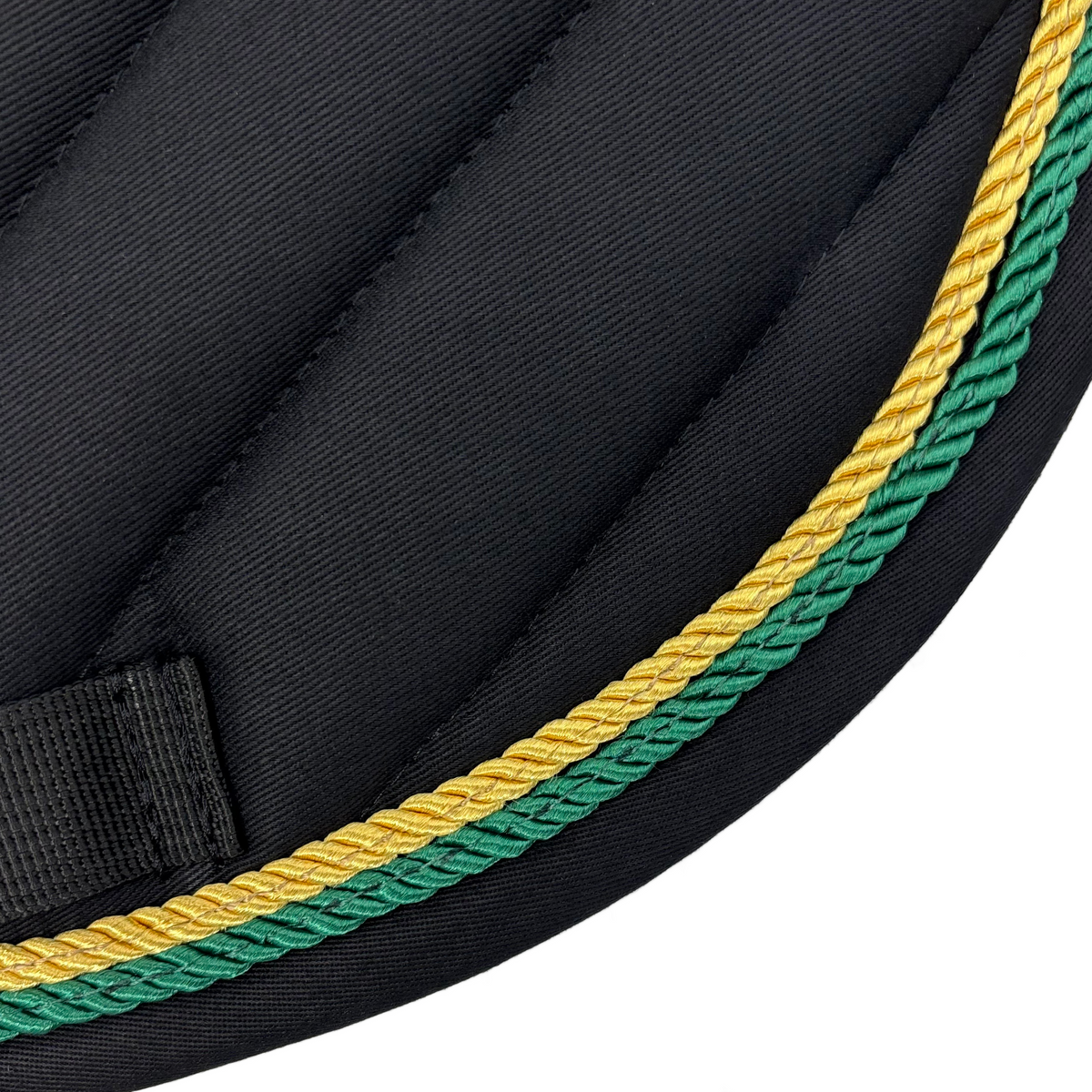 Black Cotton Oblique Euro Saddle Pad