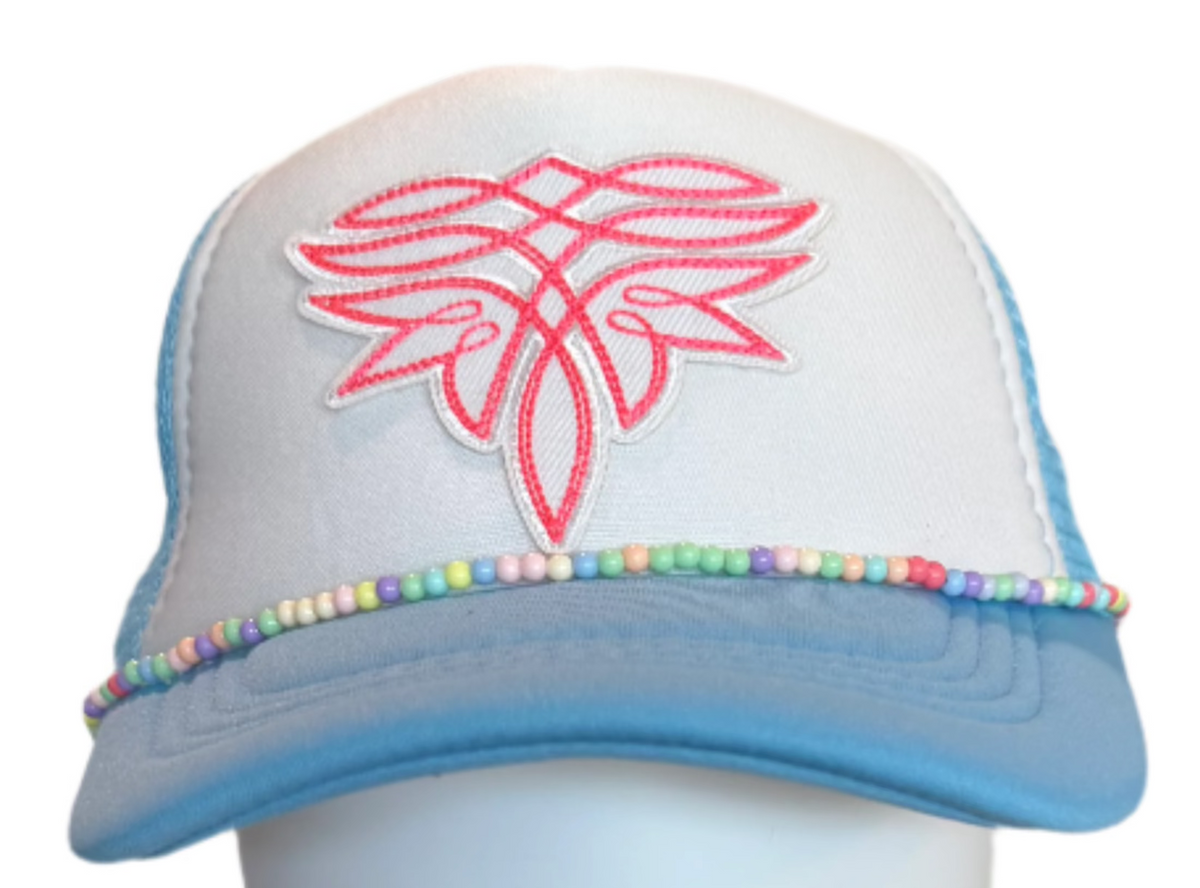 SugarPop Neon Boot Stitch Patch Girls Trucker Hat