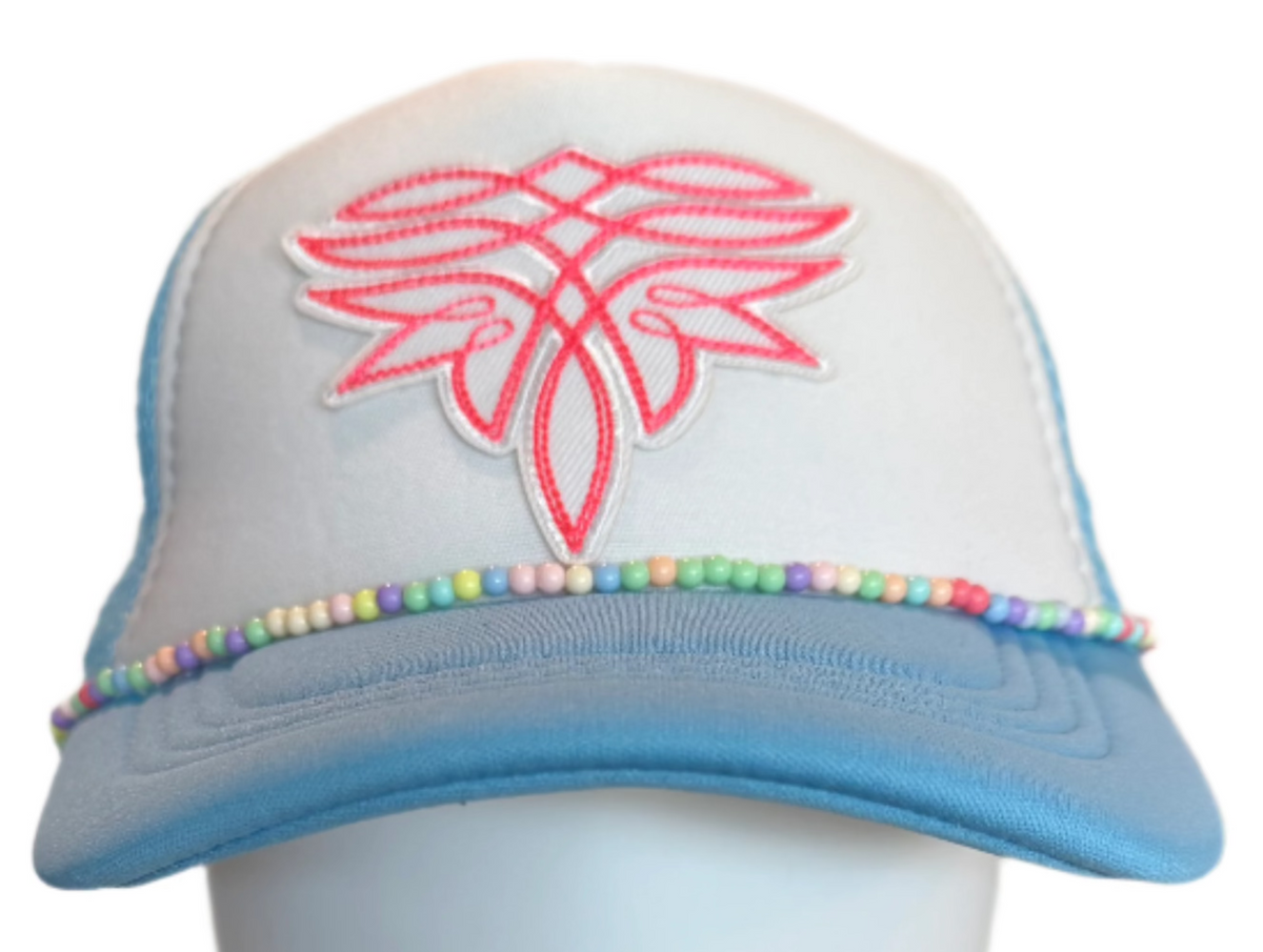 SugarPop Neon Boot Stitch Patch Girls Trucker Hat