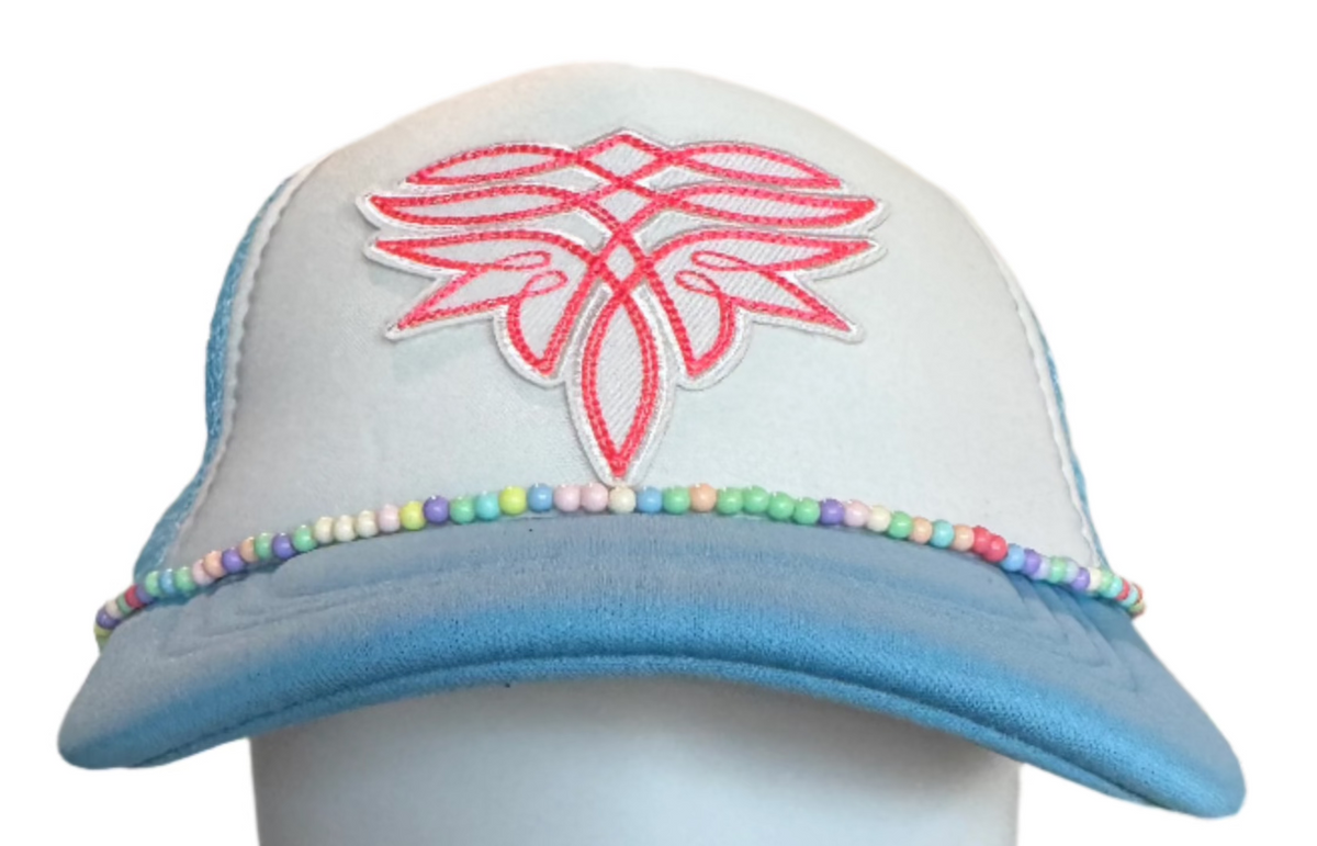SugarPop Neon Boot Stitch Patch Girls Trucker Hat