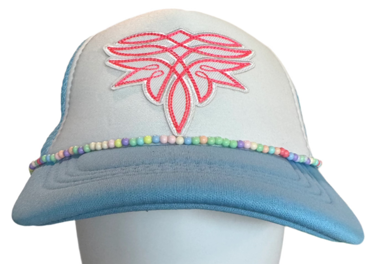 SugarPop Neon Boot Stitch Patch Girls Trucker Hat