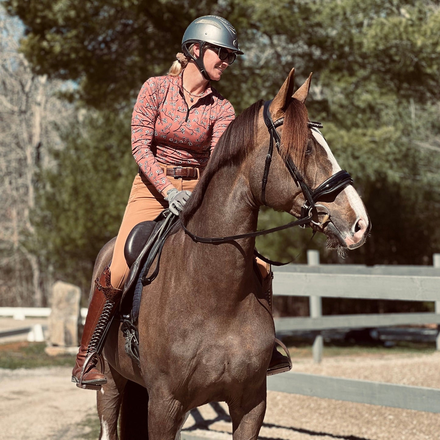 D. D. Impulsion and Straightness HEATHER Long Sleeved Training Shirt