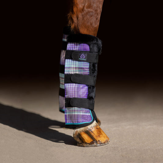 Horse Fly Boots with Fleece Trim - Set of 2 - 73% UV + Fly Protection