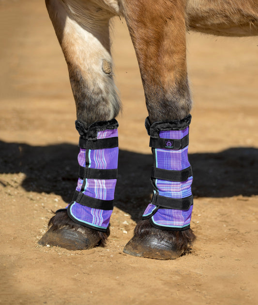 Draft Fly Boots with Fleece Trim - Set of 2 - 73% UV + Fly Protection