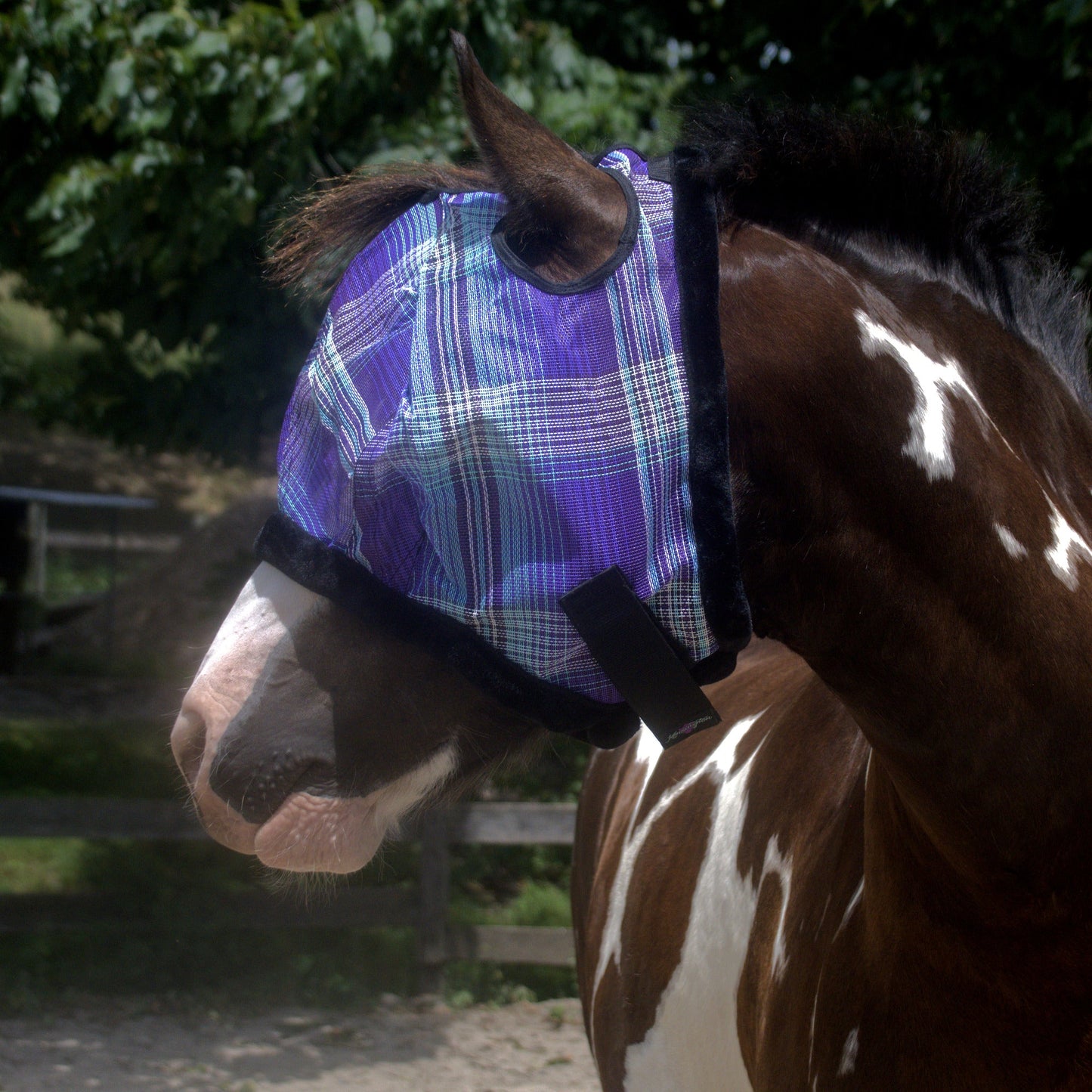 Draft Horse Fly Mask with Fleece Trim & 73% UV Protection