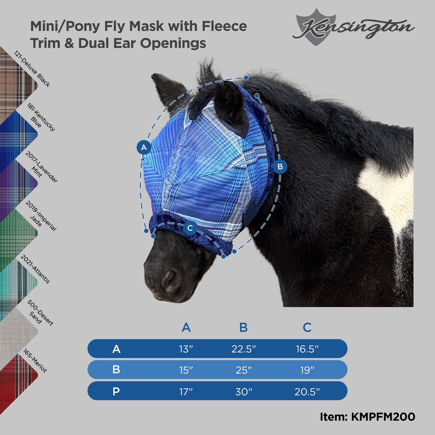 Mini Fly Mask with Fleece Trim - 73% UV Blocking