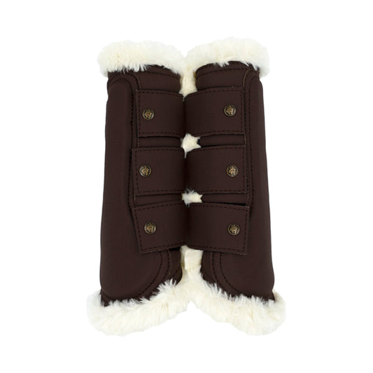 Leatherette Brushing Boots, Hickory