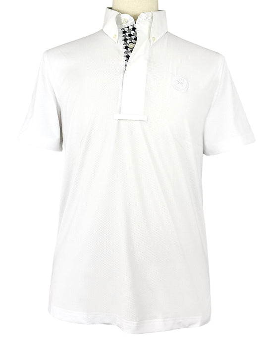 Men's Geometric Talent Yarn Short Sleeve Show Shirt